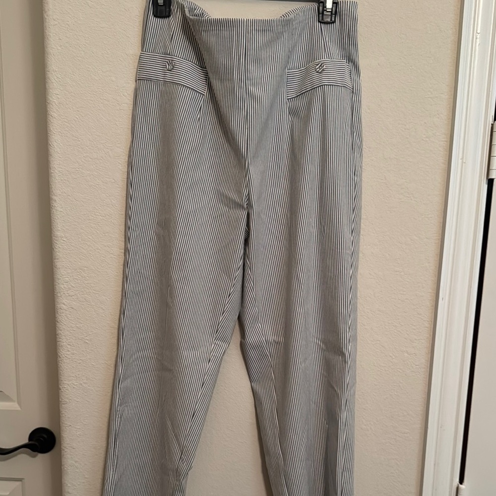 Striped High-Waisted Pants